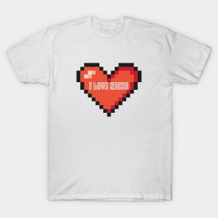 I Love Necho Pixel Art T-Shirt